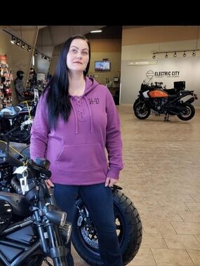 Harley-Davidson Women's Purple Lace-Up Hoodie